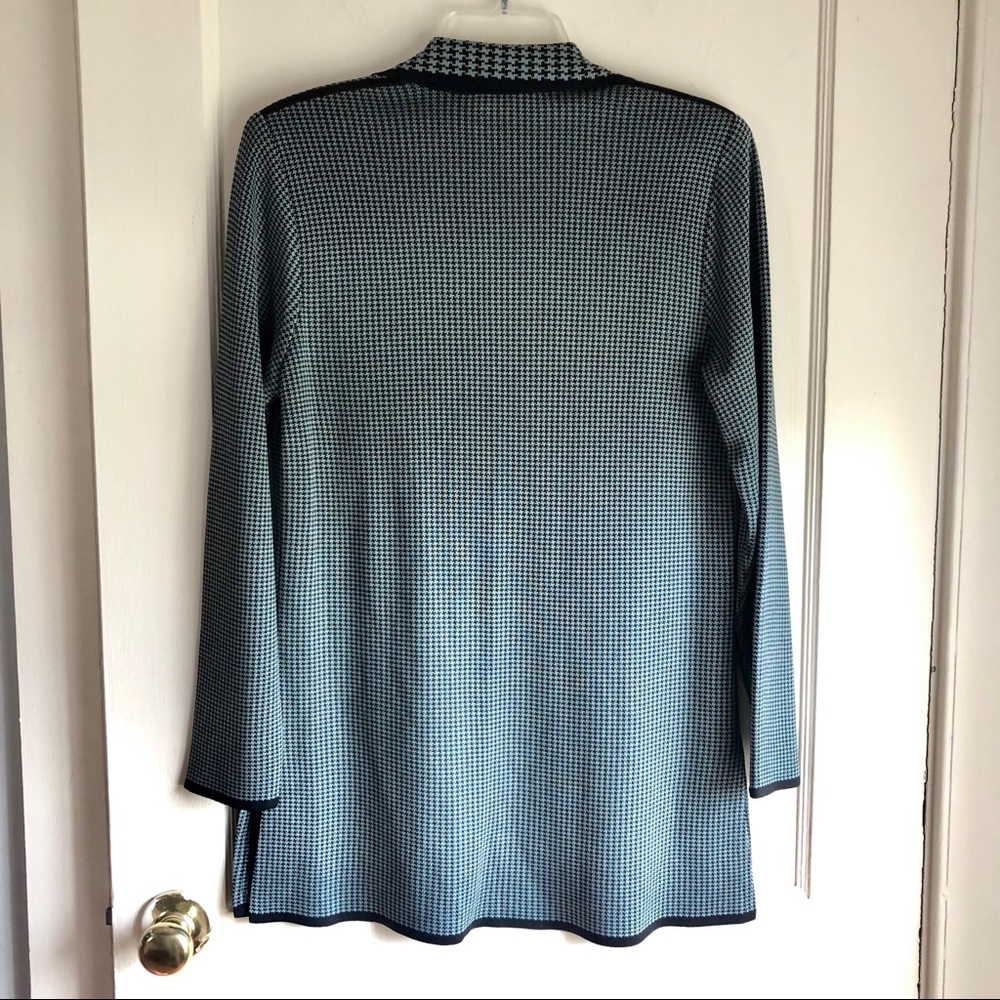 Exclusively Misook Houndstooth Open Cardigan - image 5